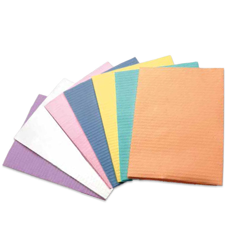 Serviettes 2 plis + 1 face plastifiée livré par carton de 500 serviettes - Larident