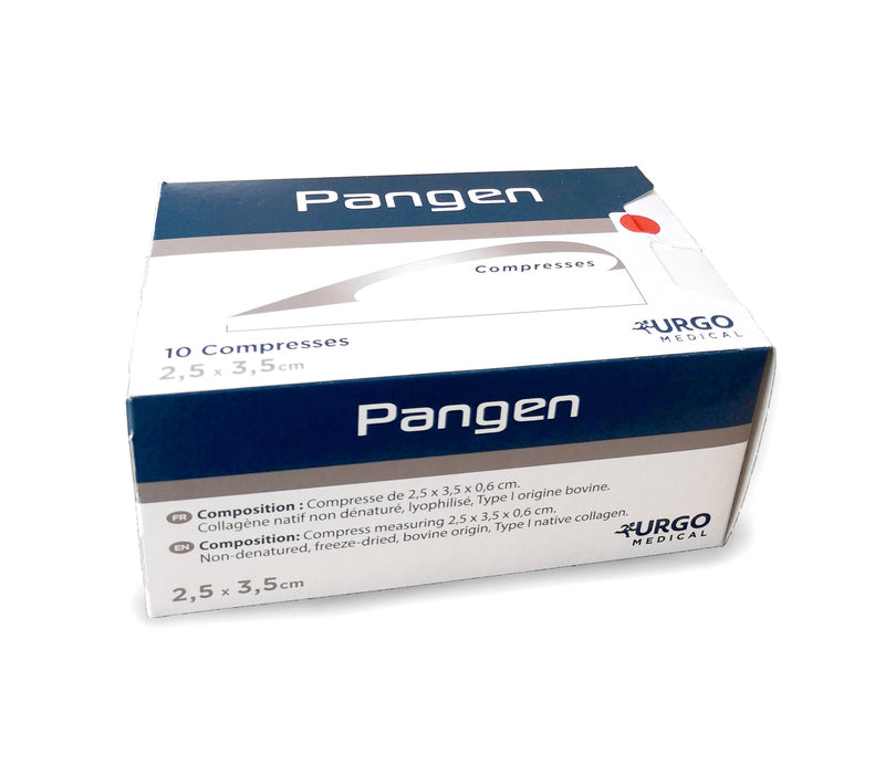 Boîte de 10 compresses Pangen hémostatiques en collagène résorbable - Safe Implant