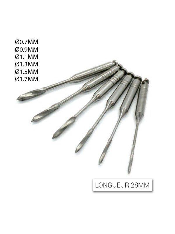 Boîte de 6 forets peeso/ Largo 28mm de longueur - Safe Implant