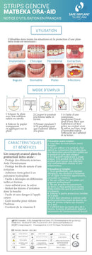Boîte 20 pansements intra oraux MATBEKA de la marque ORA AID (25x15mm) - Safe Implant