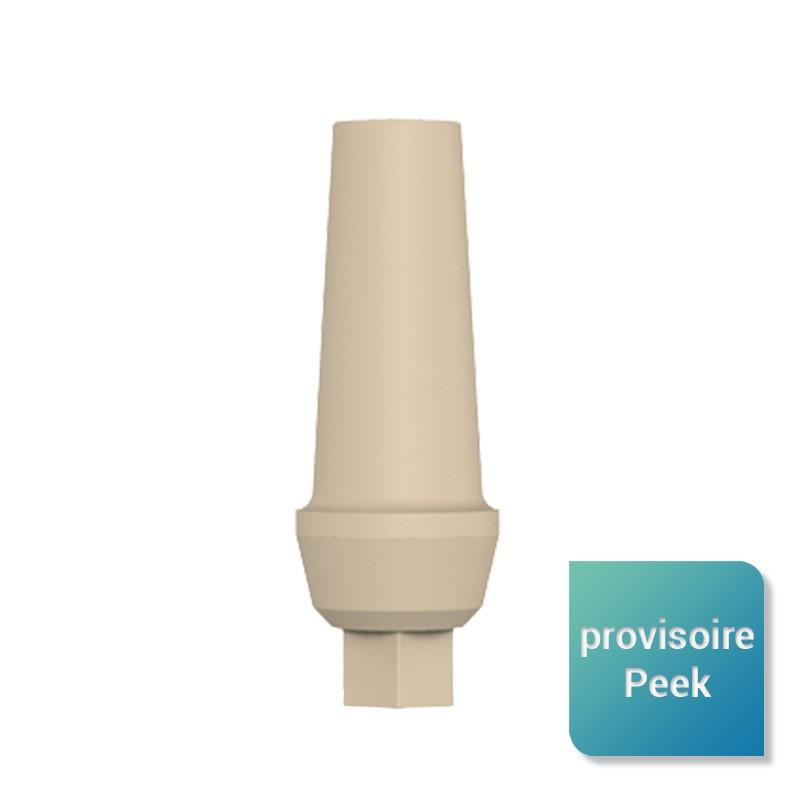 Pilier provisoire droit en Peek connexion pour hexagone interne Ø 2.43mm - Safe Implant