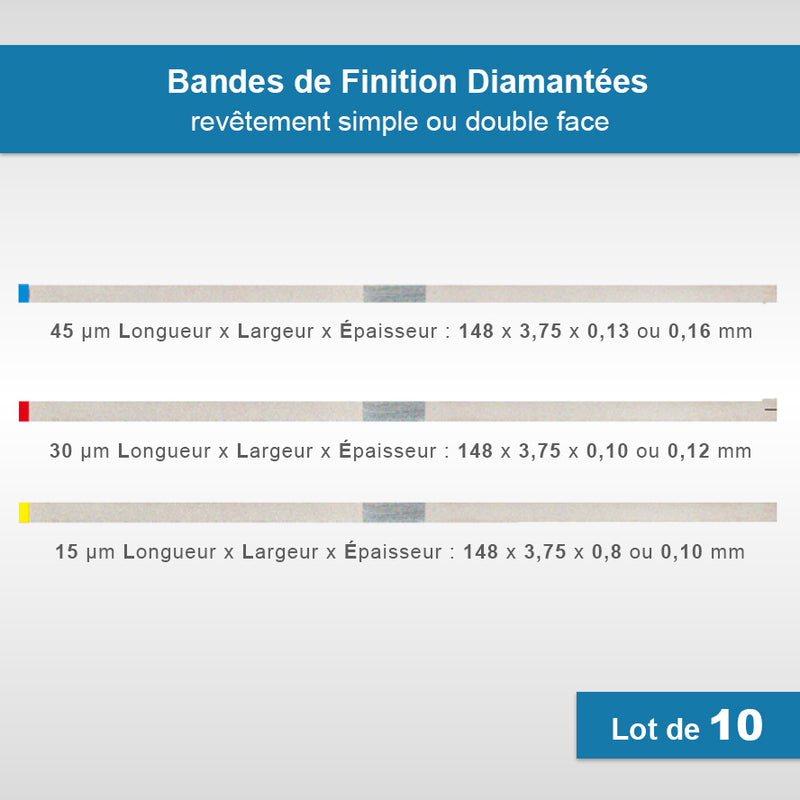 Bandes de Finition Diamantées - Simple ou double face  - Dian Fong - Safe Implant