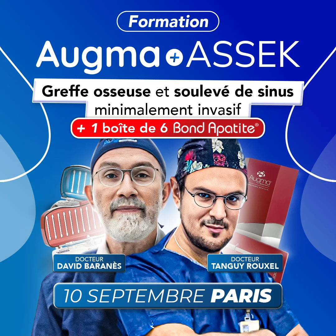 Formation greffe osseuse - Augma + ASSEK Lift - Septembre 2025 PARIS - David Baranès, Tanguy ROUXEL & Robert Fromental - Safe Implant
