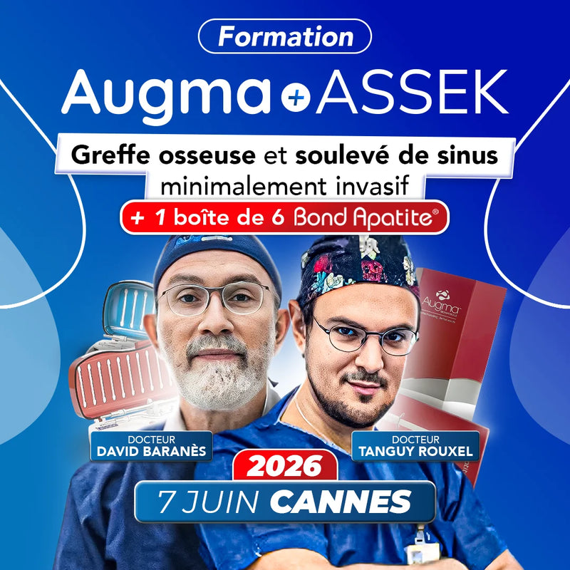 Formation greffe osseuse - Augma + ASSEK Lift - Juin 2026 CANNES - David Baranès, Tanguy ROUXEL & Robert Fromental - Safe Implant