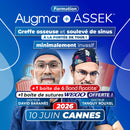 Formation greffe osseuse et soulevé de sinus minimalement invasif - Augma + ASSEK Lift - 10 Juin 2026 Cannes - Docteur David Baranès & Docteur Tanguy Rouxel - Augma Bond Apatite et Kits ASSEK Lift - Safe Implant
