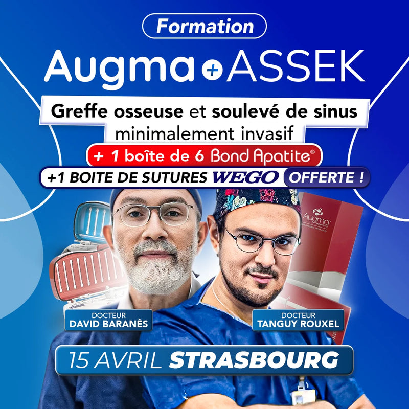 Formation greffe osseuse - Augma + ASSEK Lift - 15 Avril 2026 Strasbourg - David Baranès & Tanguy Rouxel - Safe Implant