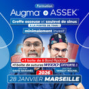 Formation greffe osseuse et soulevé de sinus minimalement invasif - Augma + ASSEK Lift - 28 Janvier 2026 Marseille - Docteur David Baranès & Docteur Tanguy Rouxel - Augma Bond Apatite et Kits ASSEK Lift - Safe Implant