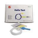 Boîte de 250 tests Helix Tianrun pour le contrôle de la stérilisation à la vapeur (121°C - 15 min / 134°C - 3.5 min). Contient des tubes, des adaptateurs bleus et des indicateurs chimiques pour la validation des autoclaves hospitaliers et cliniques.
