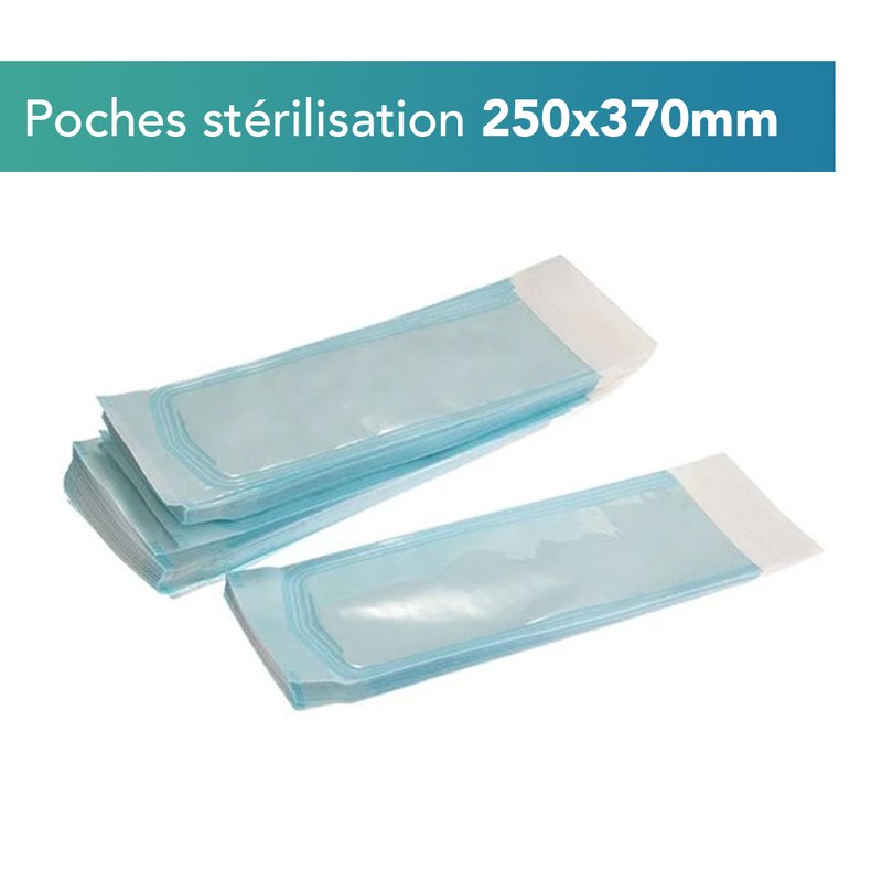 Les pochettes de stérilisation sont conçues à partir de papier médical et d'un film spécialisé. Des indicateurs imprimés facilitent la surveillance du processus de stérilisation à la vapeur, à la vapeur d'eau ou à l'oxyde d'éthylène. Les pochettes sont équipées d'une bande autoadhésive pour plus de commodité et d'une triple fermeture pour une protection maximale.