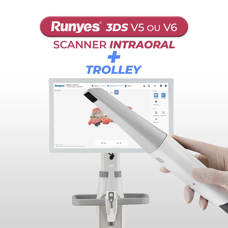 Scanner Intraoral 3DS V5/V6 AVEC ou SANS FIL +TROLLEY - Runyes