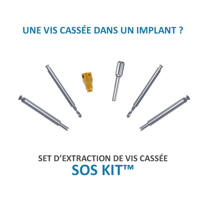 SOS Kit - Extraction rapide & sécurisée de vis d’implant cassées - Safe Implant