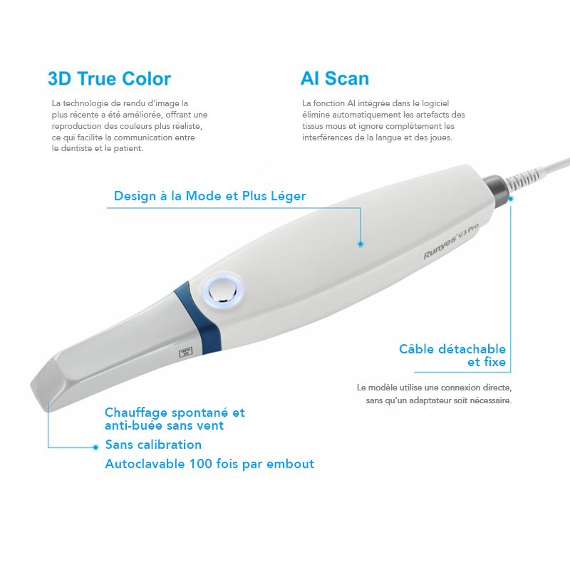 Scanner Intraoral 3DS V3 Pro et Trolley- Runyes