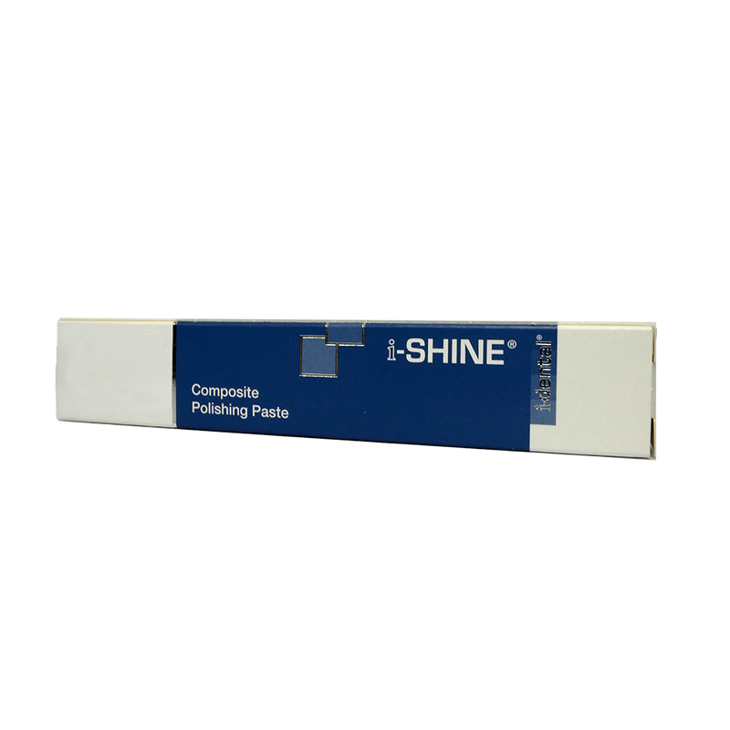 La pâte à polir I-Shine ® est idéale pour polir les restaurations composites, les amalgames et les moulages. Ce matériau à base de carborundum ne sèche pas et ne change pas de consistance. Cohésif et sans éclaboussures ; il restera là où il est placé. Complètement soluble dans l'eau. Se brosse les dents facilement ; nettoyer et laver complètement.