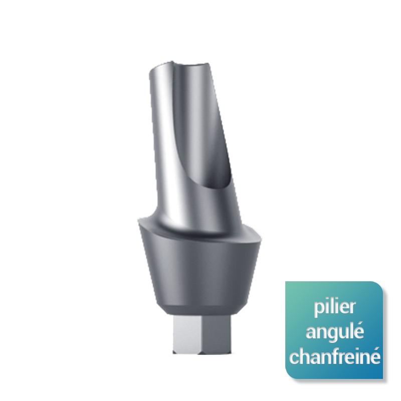 Piliers angulés chanfreinés 15° larges - Safe Implant