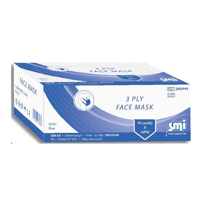 Boîte de 50 masques de type IIR SMI - Safe Implant