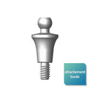 Attachement boule compatible avec la marque GlobalD™ modèle In-Kone™ UNIVERSAL et  PRIMO Ø 3,50, 4,00, 4,50 et 5,00 mm. - Safe Implant