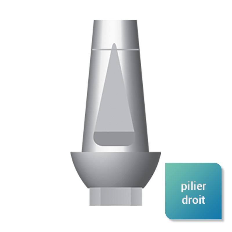 Pilier droit narrow plateforme  générique compatible au implant  MIS™ seven™et Biocom™ - Safe Implant