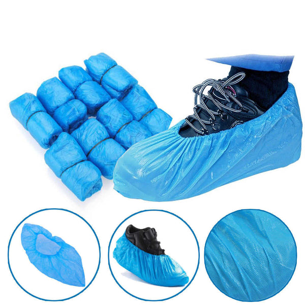 Couvre-chaussure bleu en polyéthylene 