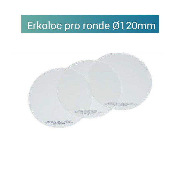 Erkoloc-pro transparent - plaque ronde 120mm semi-rigide