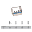 Kit 4 forets creux (tréphines) avec support - H14 cm