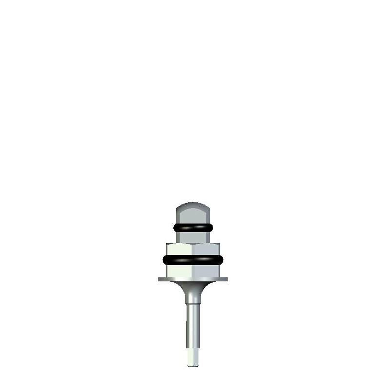 Tournevis prothétique et implantaire pour clefs à cliquet double adaptabilité carré type  Zimmer Biomet™ et ou au clef d'hexagone 6,35 mm