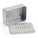 Boîte de rangement aluminium anodisé pour 100 fraises (80 FG + 20 RA) - Nichrominox