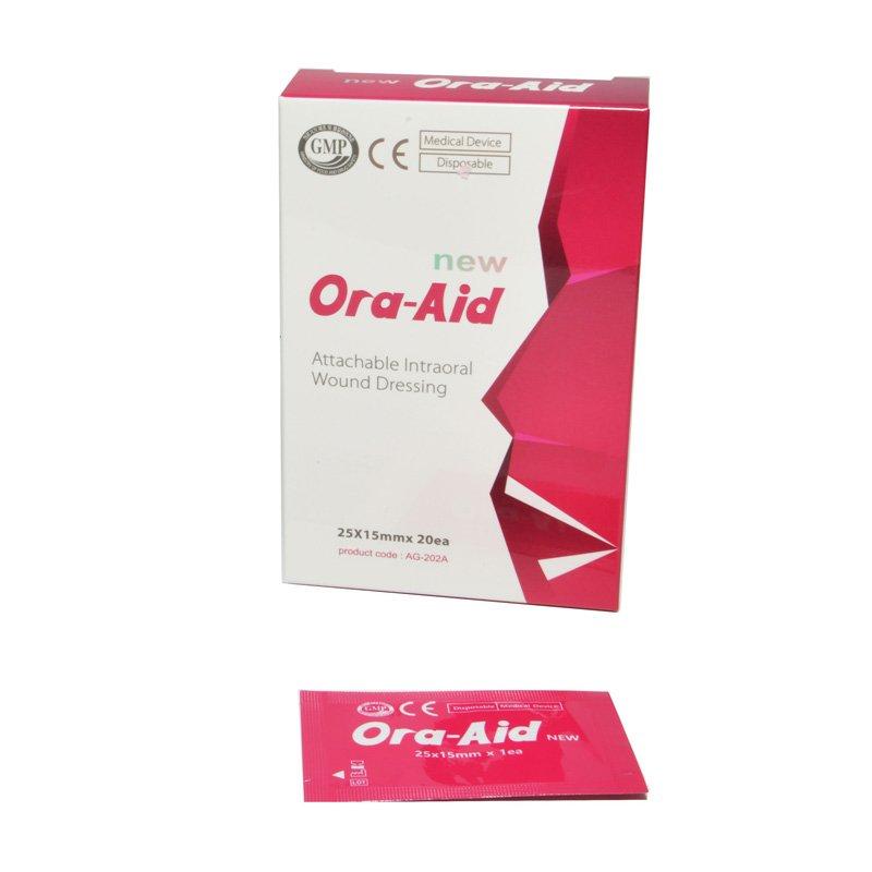 Boîte 20 pansements intra oraux MATBEKA de la marque ORA AID (25x15mm) - Safe Implant