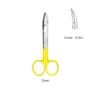 Ciseaux à couronne courbes - mors lisses - carbure de tungstène - 10,5cm