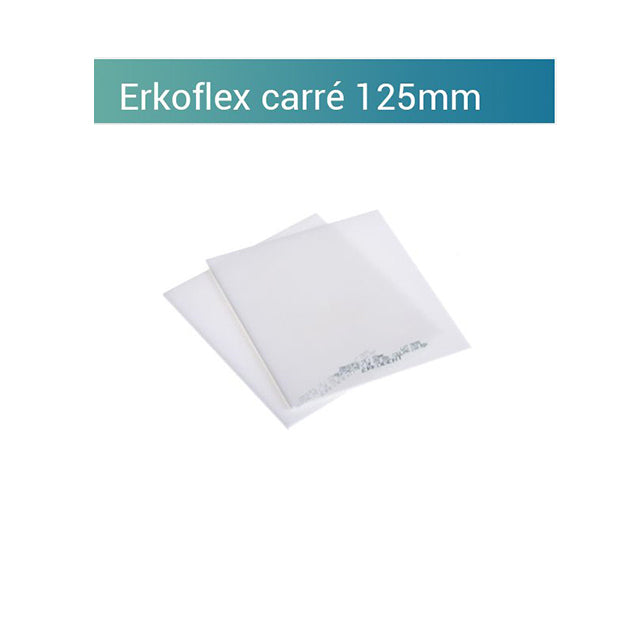 Erkoflex transparent - plaque carrée 125x125mm